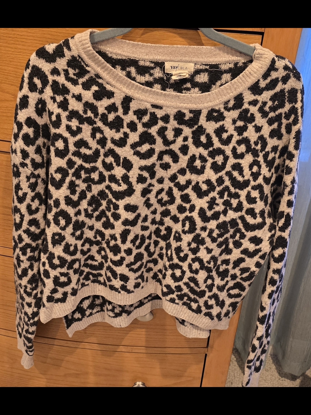 Vero Moda Black & Cream Leopard Print Sweater